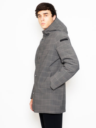 Laser-Cut Parka mit Mikro-Print in Beige