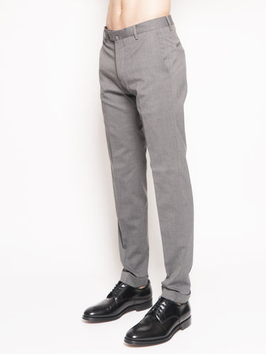 Pantalon en laine mélangée extensible Gris