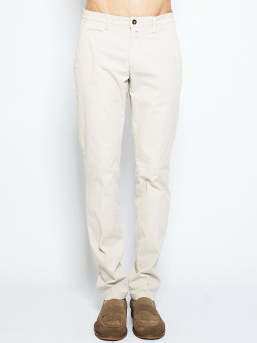 BRIGLIA 1949-Pantaloni Chino in Gabardine Beige-TRYME Shop