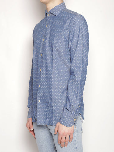 Camicia in cotone - 722ML 81419 Indigo-Camicie-XACUS-TRYME Shop