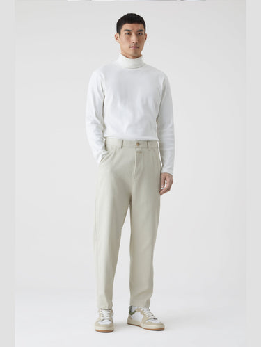 Hose aus Bio-Baumwoll-Twill in Weiß