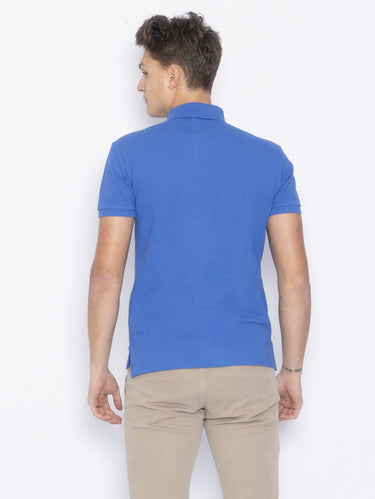 Iris Blue Piqué Polo