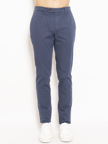 BRIGLIA 1949-Pantalone Chino Cinque Tasche Blu-TRYME Shop
