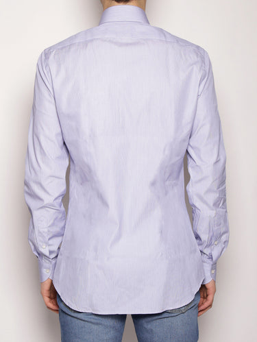 Camicia a righe black label - Mod. 513 513ML 11232 Bianca/Celeste-Camicie-XACUS-TRYME Shop