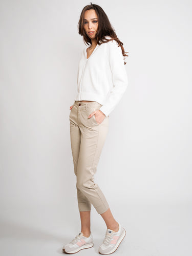 Cropped broek Beige