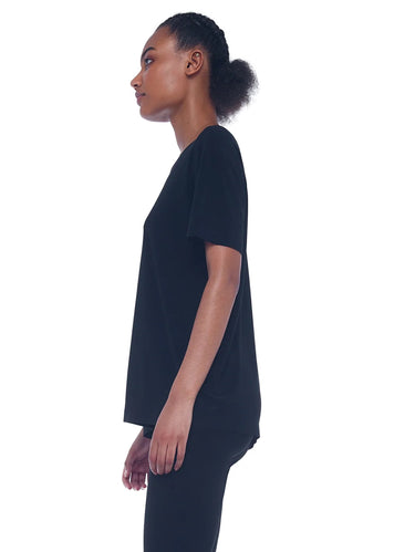 Trui van Elastische Jersey Zwart