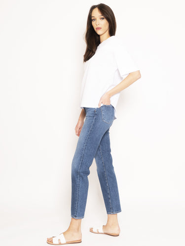 Sustainable Jules High Rise Ankle Straight Jeans Blue