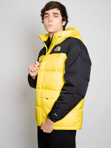 Yellow/Black Color Block Puffer Jacket