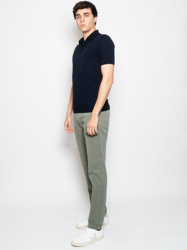 Pantaloni Ventre Piatto in Slim Fit Verde