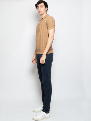 Slim Fit Broek met Platte Buik Blauw