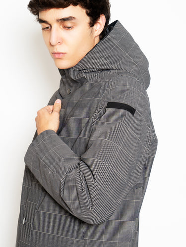 Laser-Cut Parka mit Mikro-Print in Beige