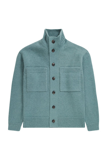 CLOSED-Cardigan in Misto Lana Verde Acqua-TRYME Shop