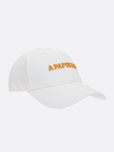 A PAPER KID-Cappello Baseball con Logo Ricamato Crema-TRYME Shop