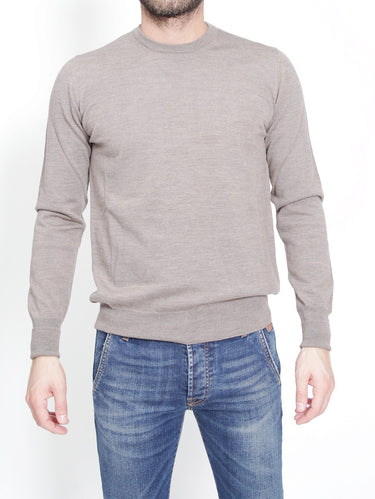 ALPHA STUDIO-Maglia in Lana Merinos Tortora-TRYME Shop