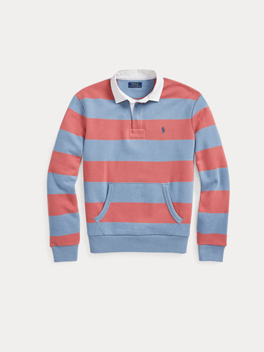 RALPH LAUREN-Felpa Stile Rugby a Righe Rosso/Blu-TRYME Shop