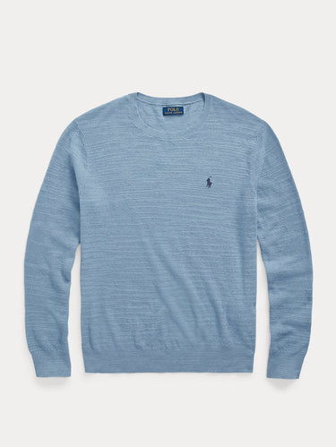 RALPH LAUREN-Maglia Girocollo in Misto Lino-TRYME Shop