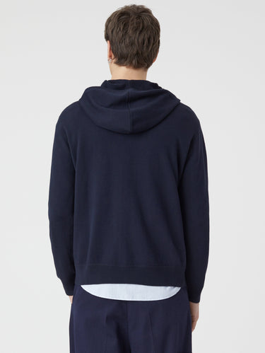 Sweatshirt aus Baumwollmischstrick in Mitternachtsblau