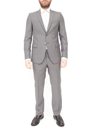MANUEL RITZ-Abito in lana fit slim Grigio-TRYME Shop