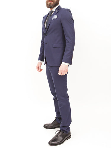 MANUEL RITZ - Abito slim in viscosa techno stretch NAVY-Completi-Manuel Ritz-TRYME Shop