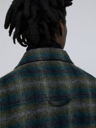 Cappotto Overshirt Check Verde