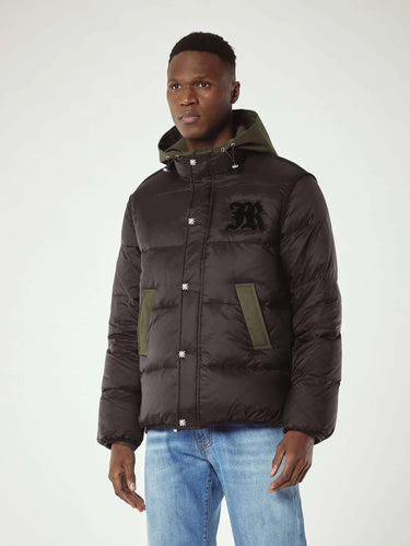 JOHN RICHMOND-Piumino Due in Uno con Cappuccio Nero-TRYME Shop