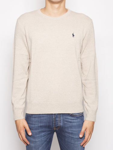 RALPH LAUREN-Maglia Girocollo AVORIO-TRYME Shop