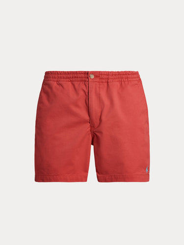 RALPH LAUREN-Pantaloncini in Cotone Con Coulisse Rosso-TRYME Shop