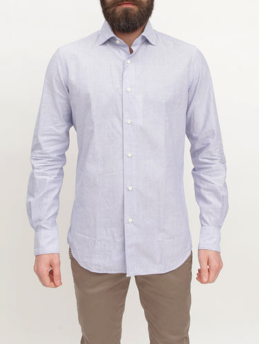 XACUS-Camicia in Armaturato Misto Lino Polvere-TRYME Shop