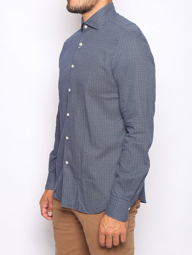 XACUS - Camicia in Mussola fantasia - Mod. 767 NAVY-Camicie-Xacus-TRYME Shop
