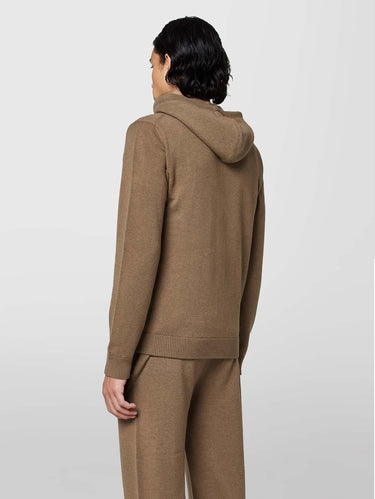 Suede Zip-Up Hoodie
