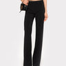 PINKO-Pantaloni a Zampa in Crêpe Nero-TRYME Shop