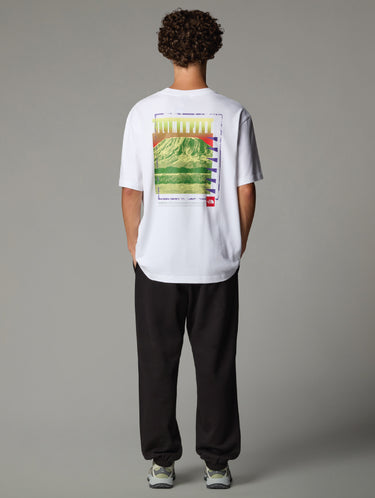 Oversize-T-Shirt mit weißem Print