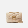 PINKO-Borsa a Tracolla Love Bag Puff in Nappa Trapuntata Beige-TRYME Shop