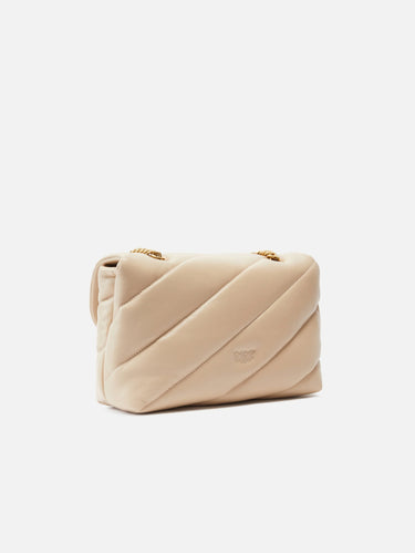 Borsa a Tracolla Love Bag Puff in Nappa Trapuntata Beige
