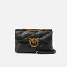 PINKO-Borsa a Tracolla Love Bag Puff in Nappa Trapuntata Nero/Oro-TRYME Shop