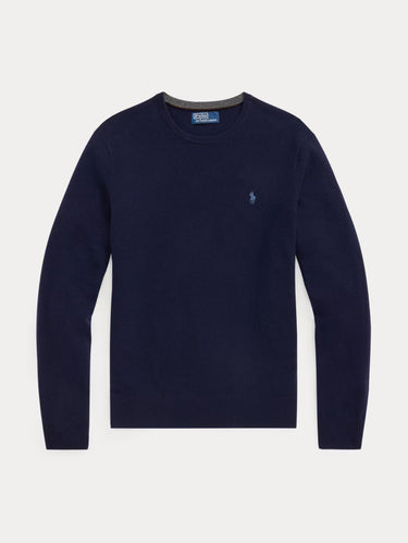 Maglia Girocollo in Lana Blu