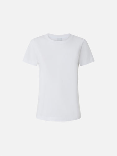 PINKO-T-shirt con Logo Ricamato Bianco-TRYME Shop