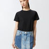 PINKO-T-shirt con Logo Ricamato Nero-TRYME Shop