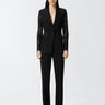 PINKO-Pantaloni in Cady Tecnico Svasati Nero-TRYME Shop