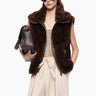PINKO-Gilet Effetto Pelliccia con Zip Visone-TRYME Shop