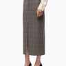 PINKO-Gonna Longuette in Principe di Galles Beige/Bordeaux-TRYME Shop