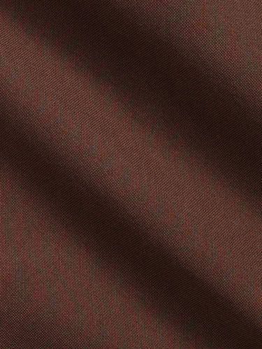 Camicia Oxford Custom Fit Tinta in Capo Marrone