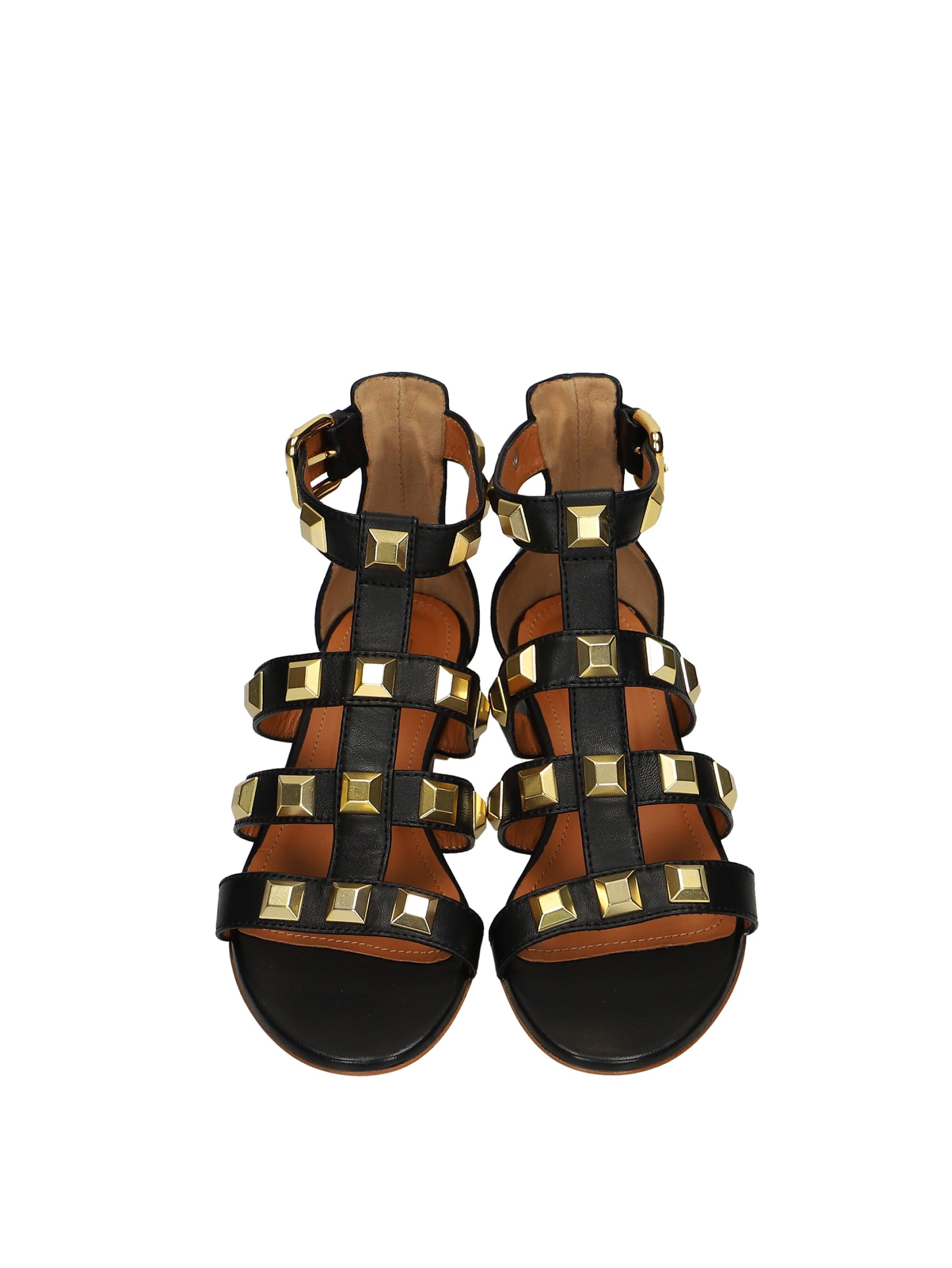 Sandals with Black Bands and Studs