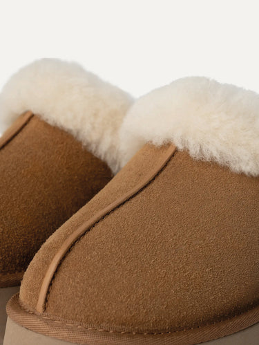 Slip-On aus Lammfell mit EVA-Sohle Disquette Kastanie