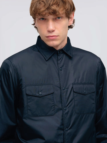 Overshirt aus Nylon mit Füllung in Blau
