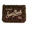 MC2 SAINT BARTH-Pochette Aline Teddy Leopardata Marrone-TRYME Shop