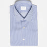 XACUS-Camicia in Cotone No Stiro a Righe Bianco/Blu-TRYME Shop