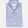 XACUS-Camicia in Cotone No Stiro a Righe Bianco/Blu-TRYME Shop