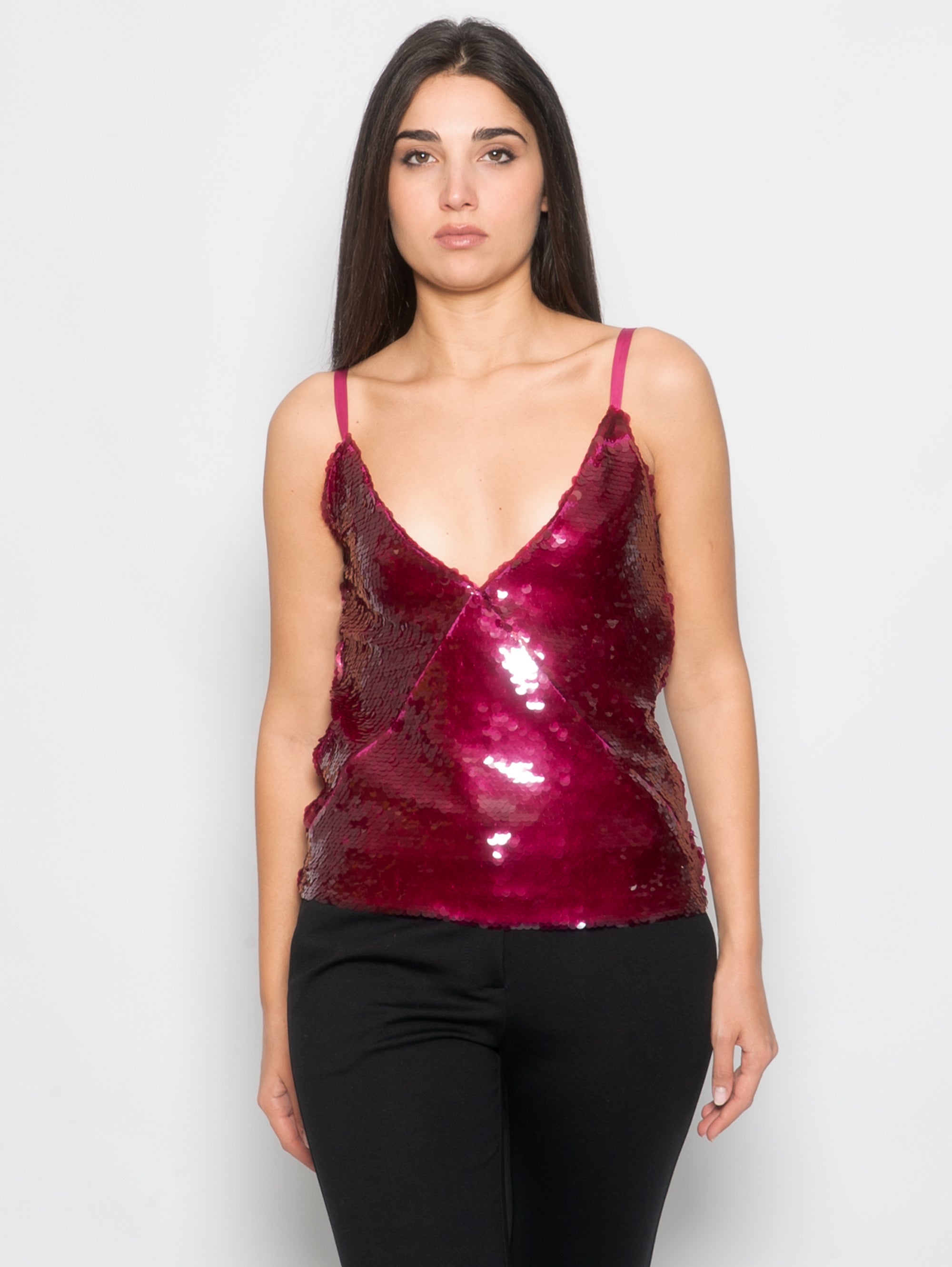 FEDERICA TOSI-Top Full Paillettes Peonia-TRYME Shop
