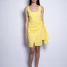PINKO-Abito con Fiocco in Misto Lino Giallo-TRYME Shop